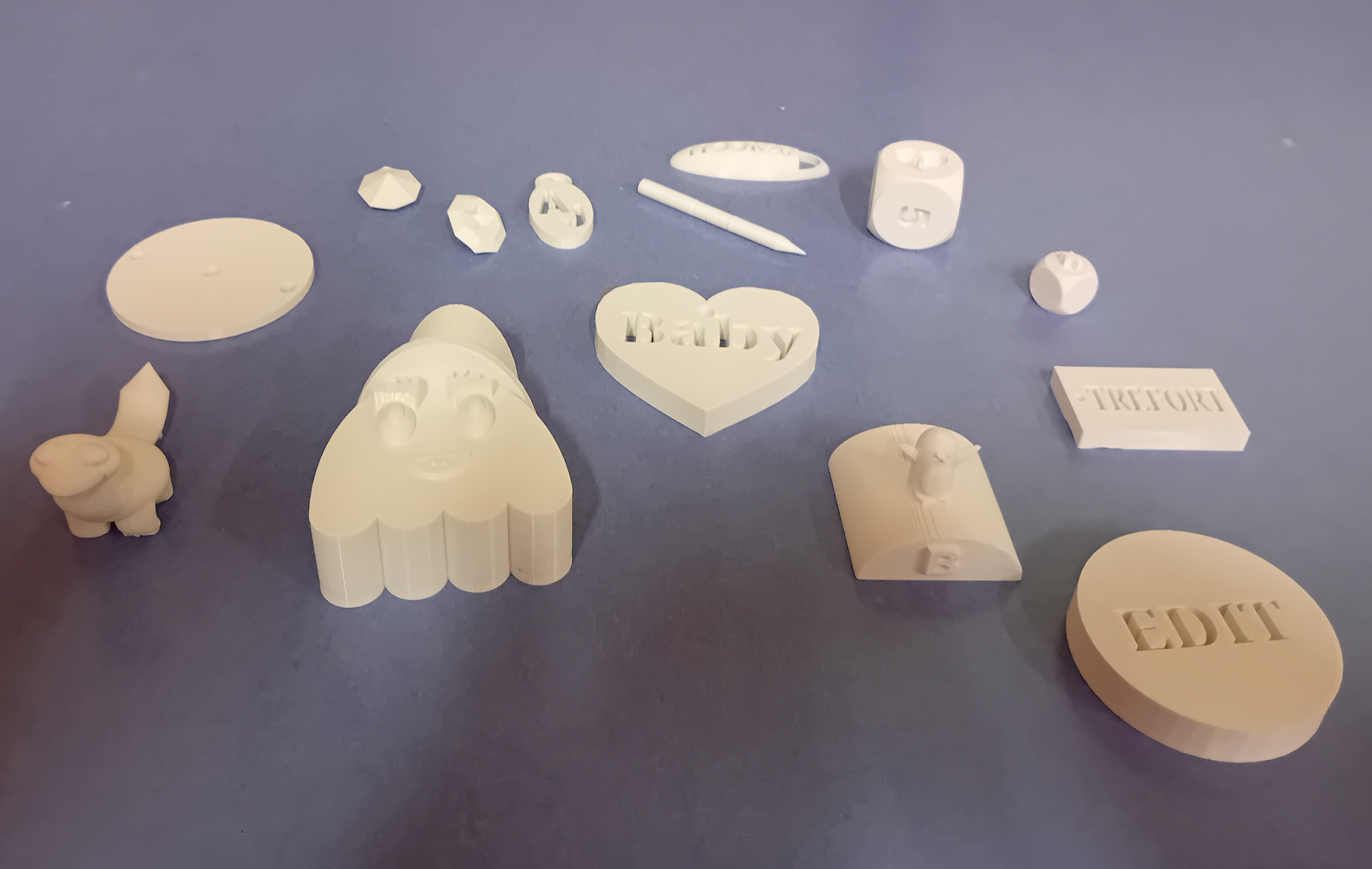 3D modellek nyomtatva